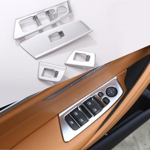 Interior Window Lift Button Frame Cover Trim ABS Chrome For BMW 5 Series G30 2018 Car Accessories For LHD