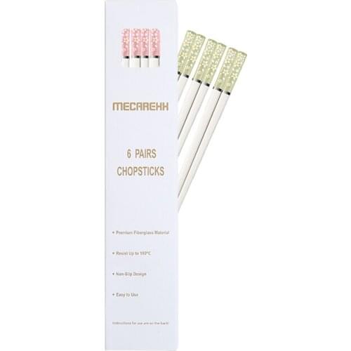 19.5cm 6 Pair Japanese Chopsticks Black PPS Sushi Noodles Chop Sticks Tableware Kitchen Bar Supplies Sweets Food from Japan