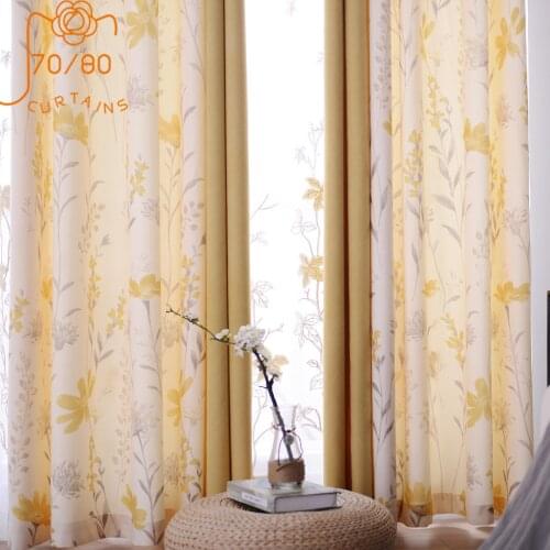 Curtains for Living Room Bedroom Light Luxury Modern Farmhouse Style Gentleman Curtain Blackout Curtains for The Bedroom