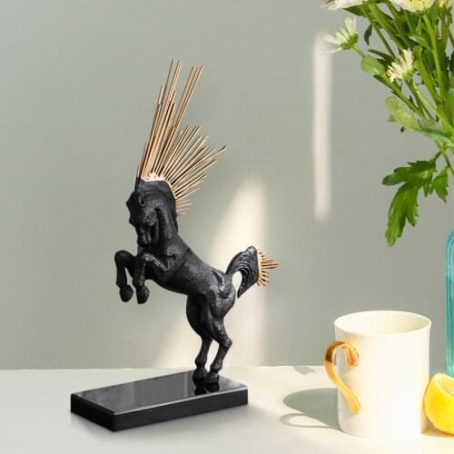 Iron Horse Figurines Crafts Ornament Home Desktop Crafts Office Study Living Room Bedroom Animal Model Decoration Birthday Gifts