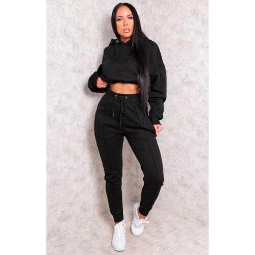 Woman Leisure Hoodie Sweatshirt Suit Anime Kawaii High Street Sexy Short Tops and Pants Draw String Design Oversize Lady Hoodies