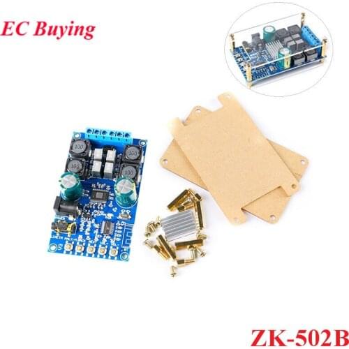 Bluetooth Audio Digital Power Amplifier Board Module Dual-channel 50W*2 50Wx2 DC 4.5-27V with Shell without POP Sound ZK-502B