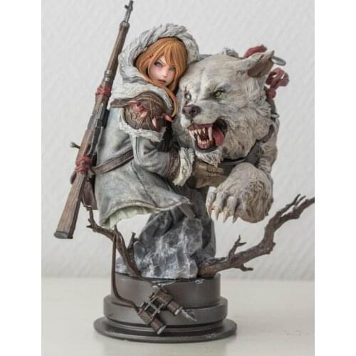 1/6 Assembly Resin Figure kit Girl with animal