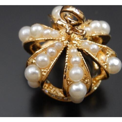 2PCS Gold Alloy Crown Pendant Charms Fine Jewelry Making 18*24mm 39875