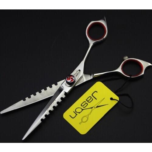 384# 6'' Brand Jason TOP GRADE Professional Hairdressing Scissors JP 440C Home Salon Barbers Cutting Scissors Human Hair Shears