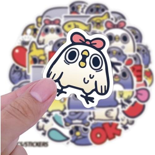 40PCS Little Bird Cartoon Stickers for Luggage Laptop Graffiti Waterproof Decals Aesthetic Sticker Packs Kid Toys