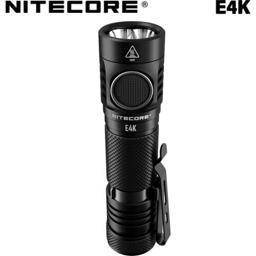 NITECORE E4K 4400 Lumens 4 x CREE XP-L2 V6 LEDs 21700 mini EDC Flashlight with 5000mAh Li-ion Battery