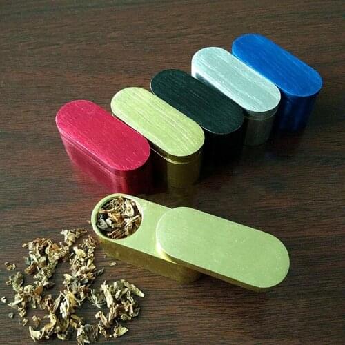 Hot Sale Box Smok Metal Grinders GrasPipe Rotation Portable Creative Smoking Pipe Herb Tobacco Grinder Weed Pipes Gift