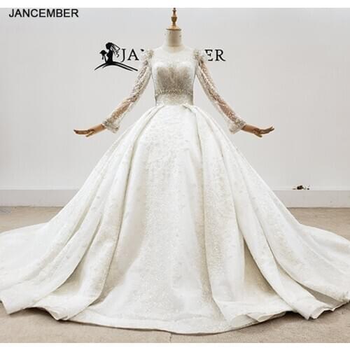 HTL1717 All Over The Body With Decals A Circle Crystals Around The Waist Wedding Dress Luxury свадебное платье пляжное