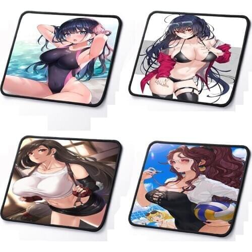 Mouse Pad 22x18cm Big Breasts Japan Sexy Girl Persona 3D Gaming Desk Cute PC Computer DIY Mouse Matgamer Mousepad Anime