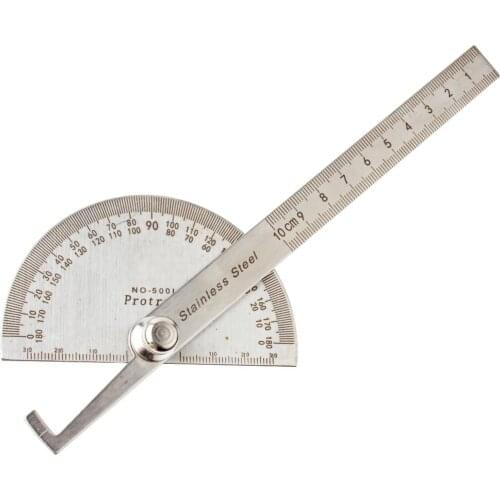 100mm Stainless Steel Angle Ruler Gauges Protractor Round Angle Finder Craft Arm Ruler Measuring & Gauging Tools