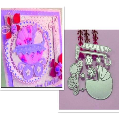 Stroller, decoration Metal Cutting Dies for DIY Scrapbooking Album Paper Cards Decorative Crafts Embossing Die Cuts