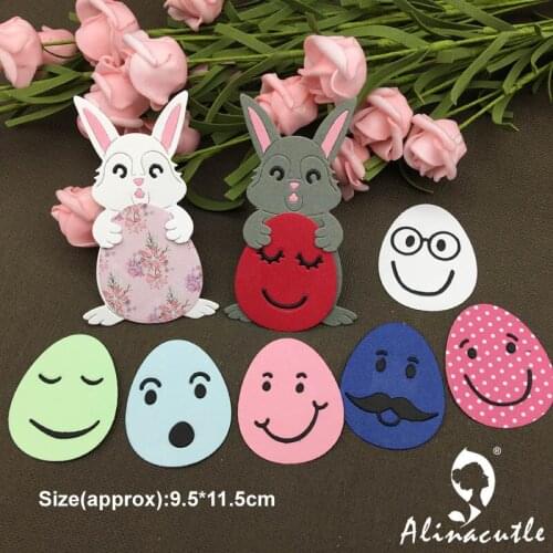 METAL CUTTING DIES Alinacraft Cut Easter Smile Face Egg Bunny Scrapbook Papercraft Card Album Punch Stencil Art Cutter Die Cut