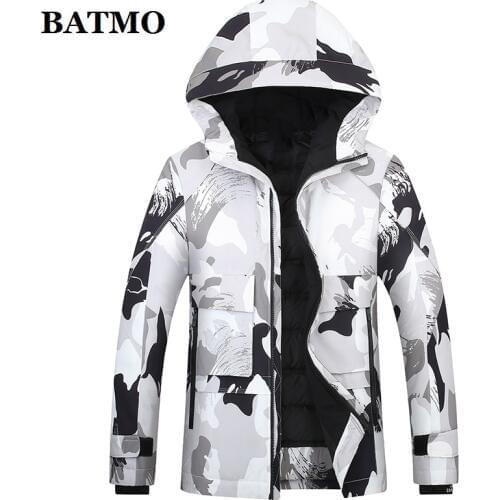 BATMO 80% white duck down hooded jackets men,mens winter hooded jackets ,plus-size XXXL-7XL 9726