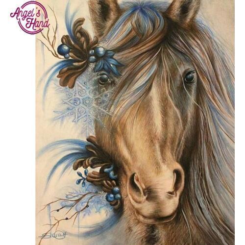 Diamond embroidery animals cross stitch crystal square diamond sets unfinished decorative diy diamond painting horse icon