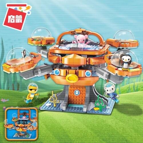 Octonauts Building Block Octo-Pod Octopod Playset & Barnacles kwazii peso Inkling 698pcs Educational octonauts Bricks Toys
