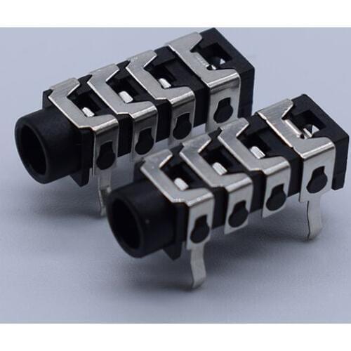 PJ - 313 - b four pins 4 section 3.5 headphone socket MP345 audio quadrupole plugs