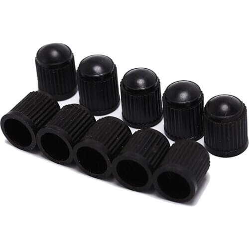 50Pcs/lot motorcycle Auto Wheel Dust Cover Lid Black Plastic Truck Car Tire Air Wheel Valve Stem Cap Tyre Valve Stem Caps