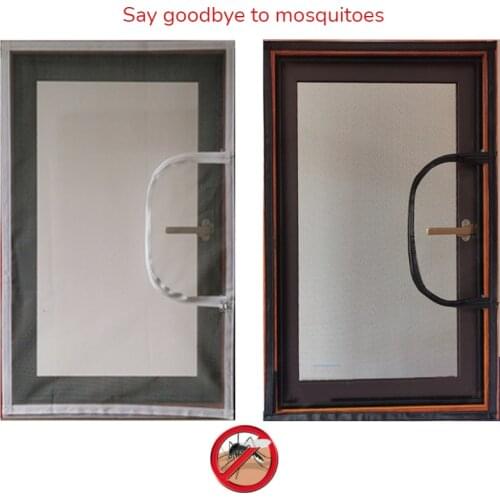 Self-adhesive mosquito screen window Velcro edging window mosquito net Simple sand door sliding screen size can be customized