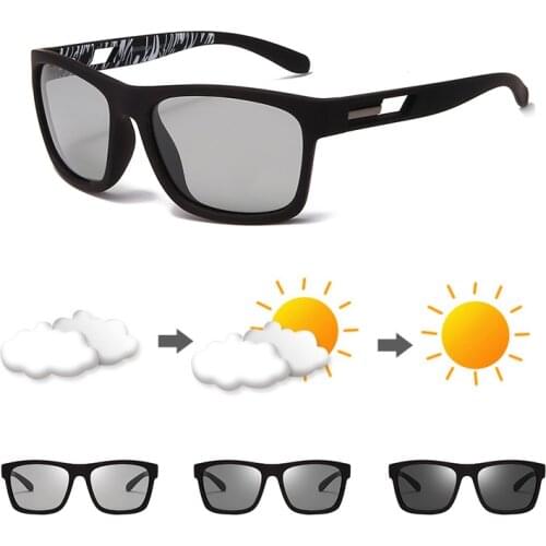 2021 Polarized Sunglasses Photochromic Chameleon Square Men Women Famous Brand Designer Sun Glases UV400 Polaroid Sunglasses