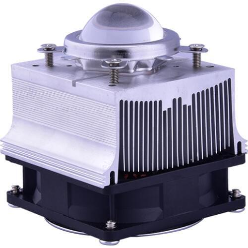 Led Cooling System 20-100W LED Aluminium Heat Sink Cooling Fan+60-90degree 44mm Lens + Reflector Bracket