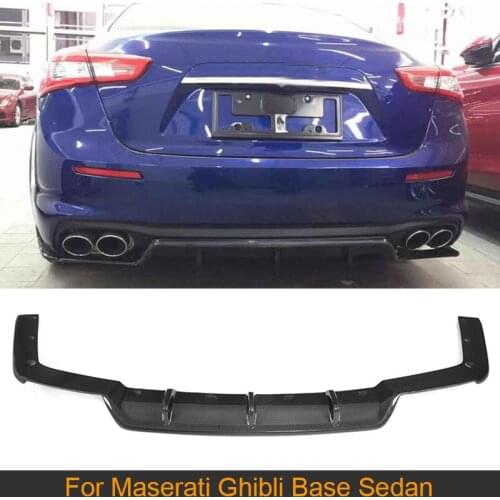 Diffuser For Maserati Ghibli Base Sedan 4-Door 2018 2019 Rear Bumper Lip Carbon Fiber Diffuser Spoiler Apron