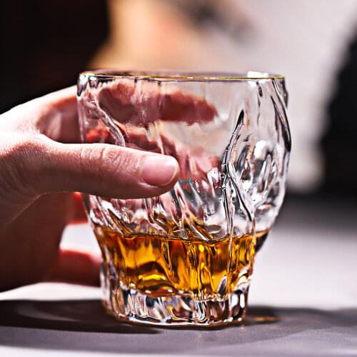 Japanese Creative Design Stake Shape Whisky Glass Classical Liquor Brandy Champagne Beer Tea Water Cup Bar Household Party Vaso