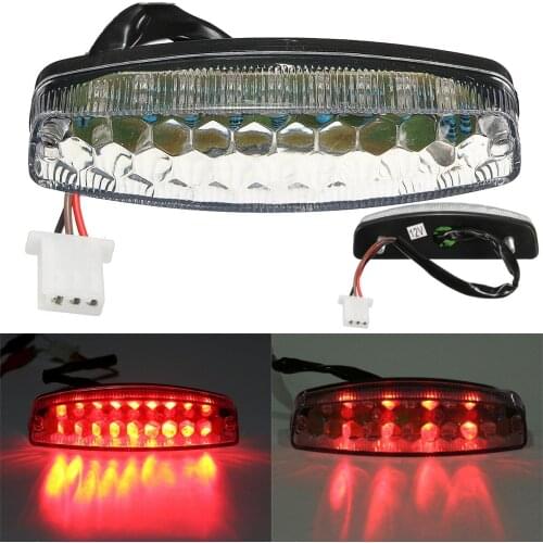 Motorcycle Red LED Rear Tail Brake Light Stoplight For 50 70 110 125cc ATV Quad Kart TaoTao Sunl Chinese Motorbike Light