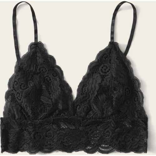 Women Elastic Lace Bra Sexy Cage Tank Tops Bra Bustier croped feminino crop top women undershirt women lace tops LW