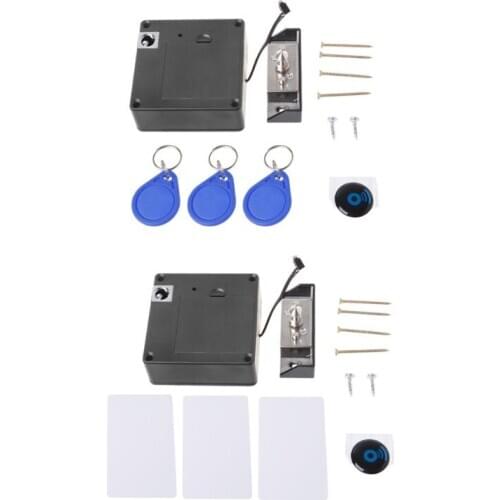 1 Set Cabinet Locks Invisible Electronic RFID Lock Hidden Keyless Drawer Door Locks Sensor Locker Cabinet Lock