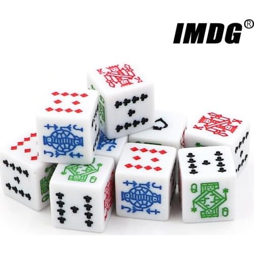 10pcs/pack Carving Dice 16mm Square Corner White #16 High Quality Boutique Poker Dice