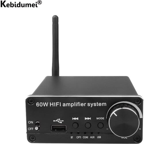 192Khz Stereo Home Audio Digital Sound Amplifier Mini Bluetooth 5.0 HiFi Power Amplifiers Build-in Bluetooth Receiver Module