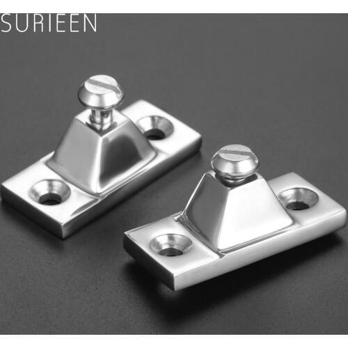 2 Pcs Marine Grade 316 Stainless Steel Side Mount Deck Hinge Pyramid-shape Base For Bimini Tops Screws Hardware Fittings Boats