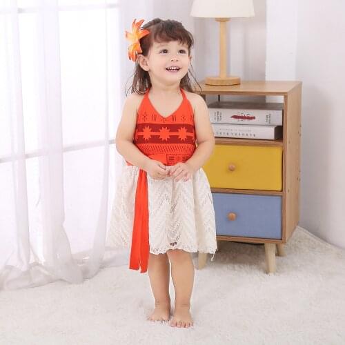 2021 Christmas Costume Ocean Romance Cosplay Moana Princess Dress Moana Child Skirt Girl Dress for Halloween