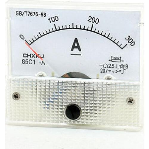 85C1 DC 0-300A Ampere Ammeter Analog Current Panel Meter