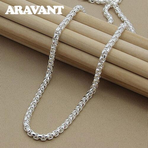 925 Silver Necklace For Women Box Necklace Chains Top Quality Necklaces Jewelry Gifts