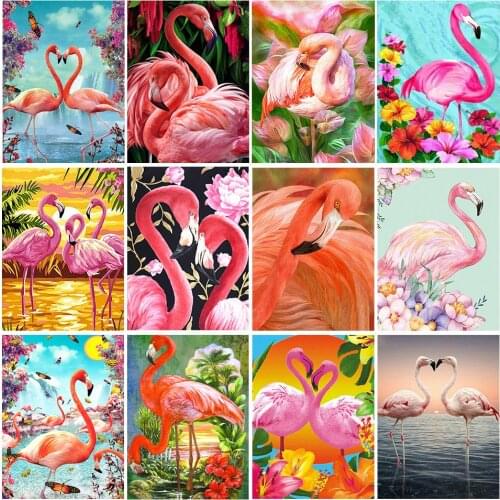 5D DIY Diamond Painting Animal Flamingo Cross Stitch Kit Full Drill Square Embroidery Mosaic Art Picture of Rhinestones Decor