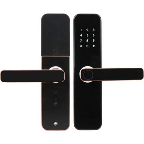 Keyless Entry Fingerprint Intelligent Door Lock Password Work with Tuya for Wood Doors Home Office