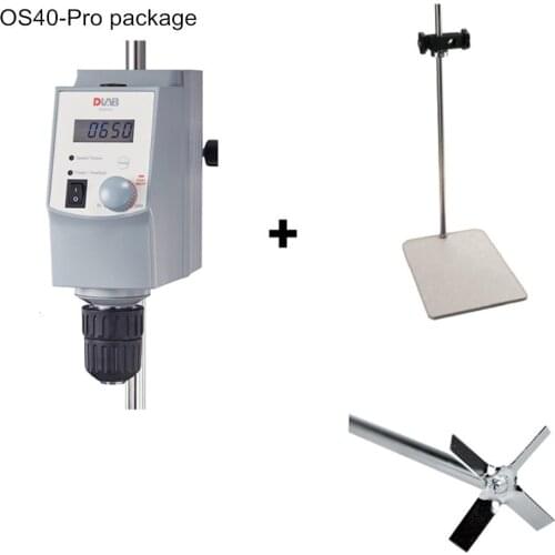 FREE SHIPPING Overhead Stirrer OS40-Pro LCD Digital Magnetic Stirrer Max Capacity 40L With Plate Stand & Propeller Stirrer