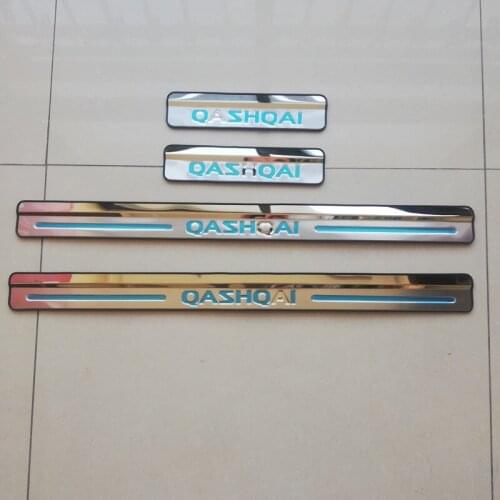 For Nissan Qashqai 2009-2013 Door Sill Strip Scuff Plate Pedal Side Trim Car Stickers Car Styling
