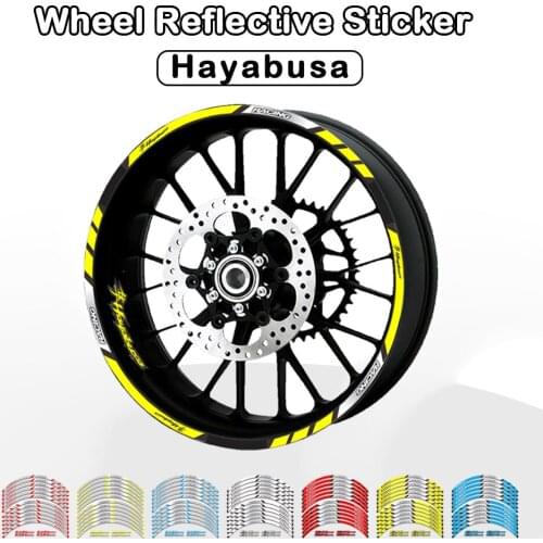 FOR SUZUKI HAYABUSA GSX1300R GSXR1300 Motorcycle Decorative Stripe Sticker Front Rear Wheel Reflective Decal Accessories