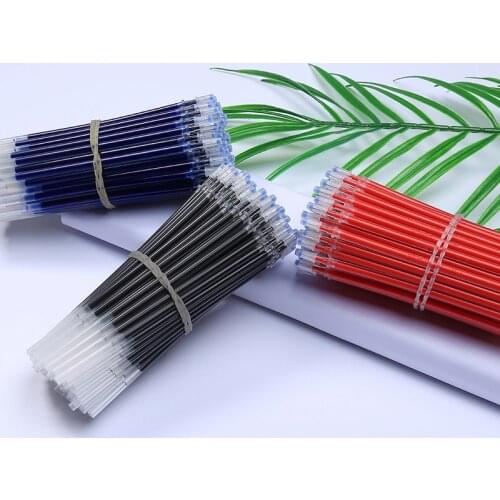 20 Pcs 0.5Mm Gel Pen Refills Full Needle Tube Stationery Student Office Writing Product Office Signature Rods Red Blue Black Ink