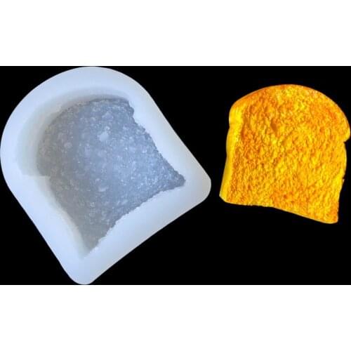 Simulation toast bread shape Biscuit Chocolate Gypsum Aromatherapy Candle Pastry Silicone Mold