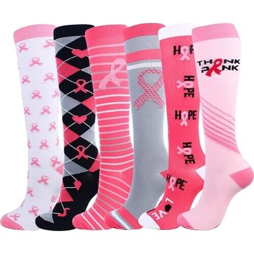 Compression Socks Men Women Outdoor Sports High Long Tube Stockings Running Marathon Socks Colorful