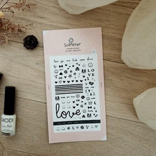 Korea Sonia Scrapbooking Die Cut Nail Sticker Deco Love Stationery Hobby DIY PVC Craft Decoration Suatelier Stickers
