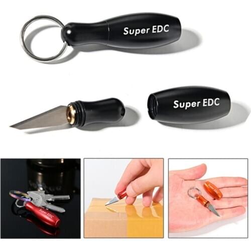 Creative Mini Zipper Keychain Knife Portable Outdoor Survival Emergency Tool Foldable Stainless Steel EDC Car Key Ring