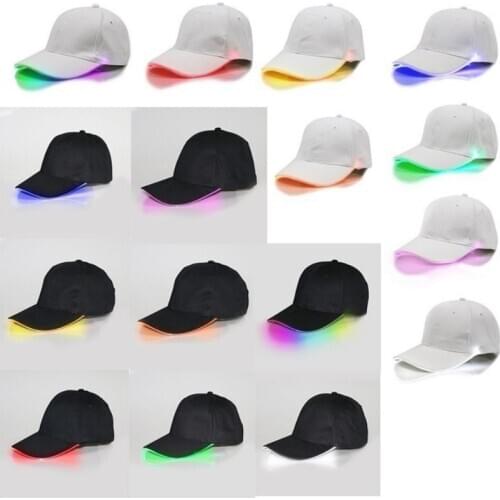 Cool LED Light Up Baseball Caps Glowing Adjustable Hats Perfect for Party Hip-hop Running and More