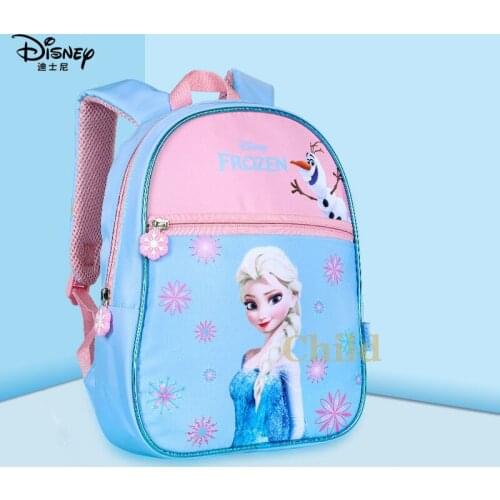Disney Genuine Frozen Schoolbag Girls Cute Backpack 1-3 Years Old Children Backpack Kindergarten Burden Reduction Backpack
