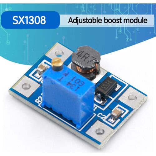 2-24V to 2-28V 2A DC-DC SX1308 Step-UP Adjustable Power Module Step Up Boost Converter for DIY Kit