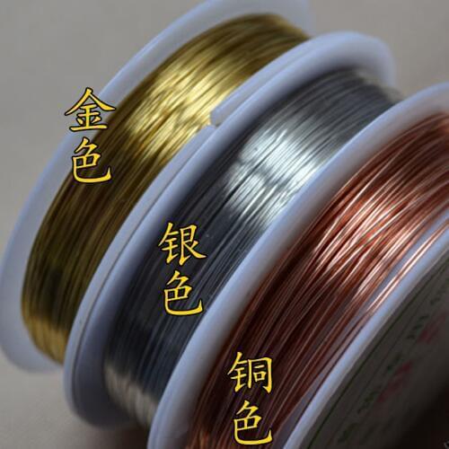 1 Roll High Quality Gold/Silver/Copper Wire 0.2-1.0mm Thickness Handmade Beading Brass Cords Materials DIY Jewelry Making Wires
